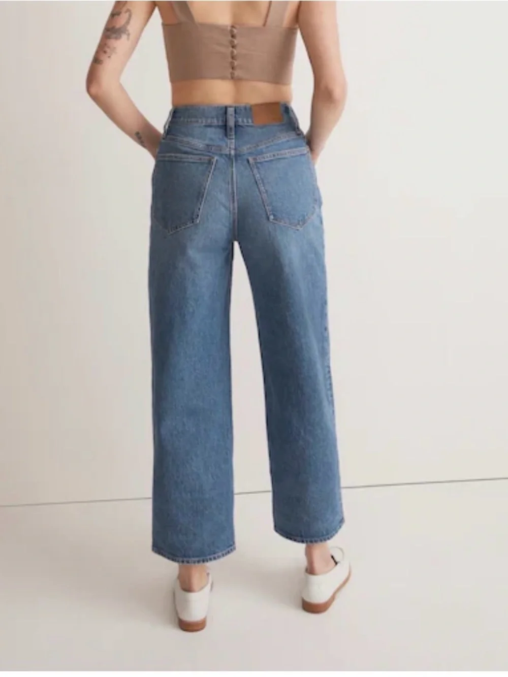 Madewell Blue High-Rise Wide-Leg Jeans
